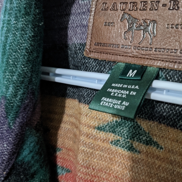 RARE Lauren by Ralph Lauren blanket jacket VINTAGE - Picture 7 of 11